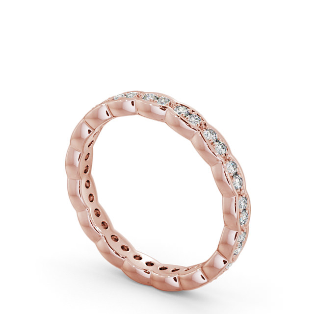 Full Eternity Round Diamond Ring 9K Rose Gold - Piela FE40_RG_SIDE