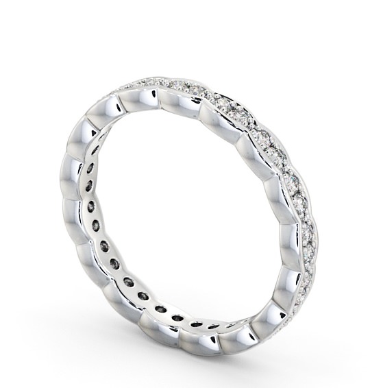 Full Eternity Round Diamond Rippled Edge Ring Platinum FE40_WG_THUMB1