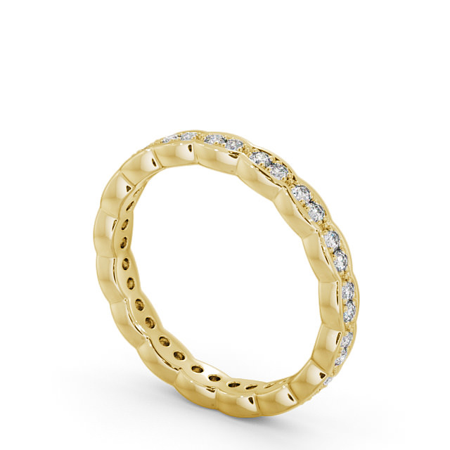 Full Eternity Round Diamond Ring 9K Yellow Gold - Piela