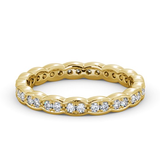 Full Eternity Round Diamond Rippled Edge Ring 18K Yellow Gold FE40_YG_THUMB2 