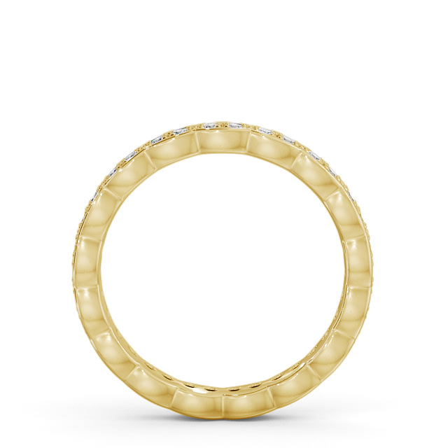 Full Eternity Round Diamond Ring 9K Yellow Gold - Piela FE40_YG_UP