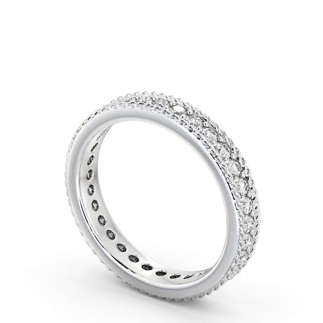 Full Eternity Round Diamond Ring Platinum - Raphel FE41_WG_SIDE
