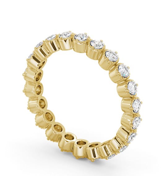  Full Eternity Round Diamond Ring 18K Yellow Gold - Gelsera FE43_YG_THUMB1 