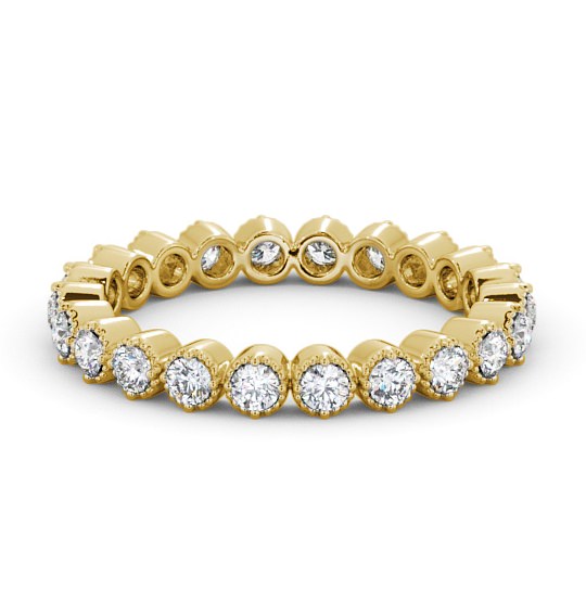  Full Eternity Round Diamond Ring 18K Yellow Gold - Gelsera FE43_YG_THUMB2 
