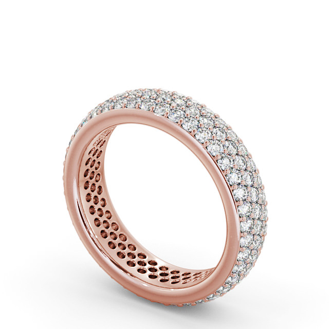 Full Eternity 1.20ct Round Diamond Ring 9K Rose Gold - Keslina FE44_RG_SIDE