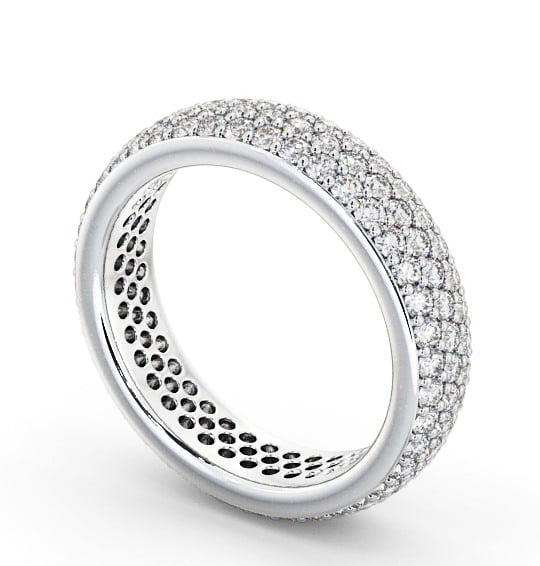  Full Eternity 1.20ct Round Diamond Ring 9K White Gold - Keslina FE44_WG_THUMB1 