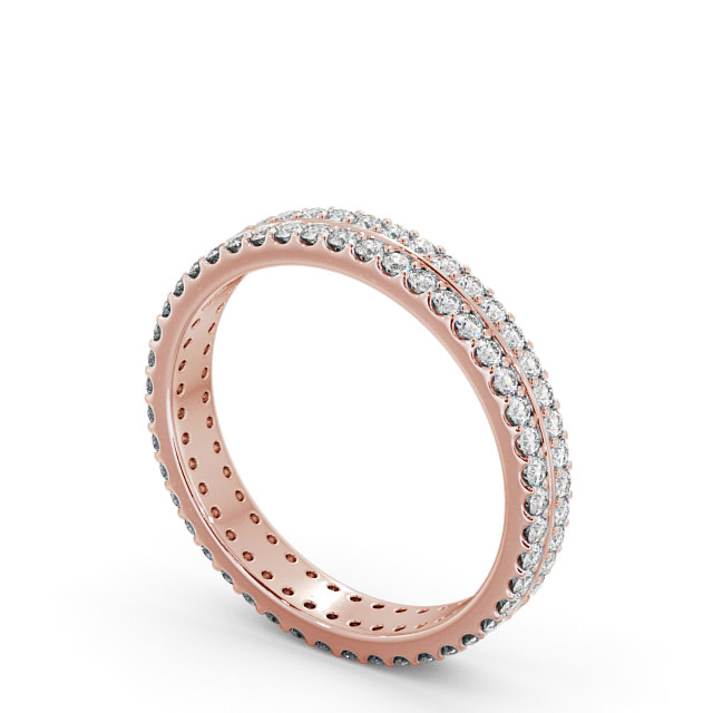 Full Eternity Round Diamond Ring 9K Rose Gold - Monivea FE45_RG_SIDE
