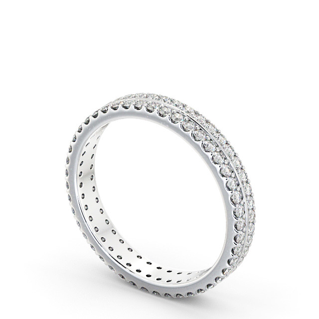 Full Eternity Round Diamond Ring 9K White Gold - Monivea FE45_WG_SIDE