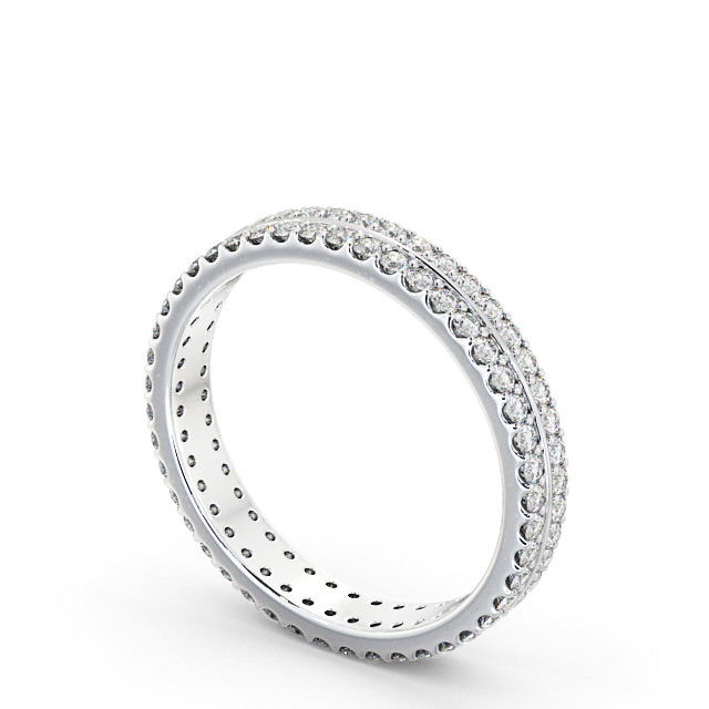 Full Eternity Round Diamond Ring 18K White Gold - Monivea | Angelic ...