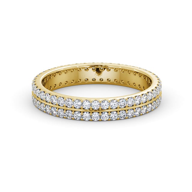 Full Eternity Round Diamond Ring 9K Yellow Gold - Monivea FE45_YG_FLAT