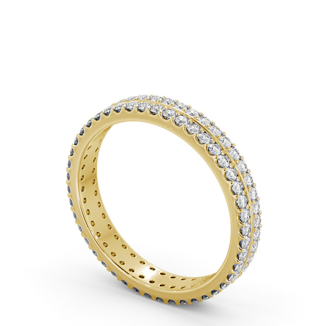Full Eternity Round Diamond Ring 9K Yellow Gold - Monivea FE45_YG_SIDE