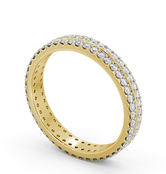 Full Eternity Round Diamond Ring 9K Yellow Gold - Monivea FE45_YG_THUMB1