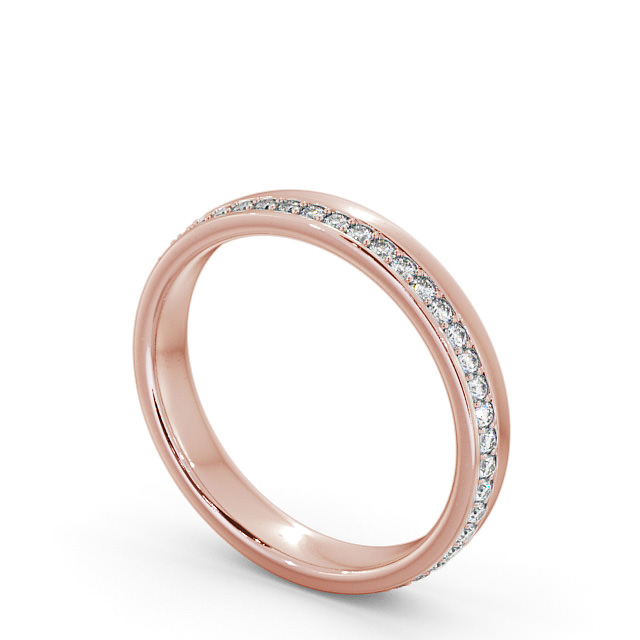 Full Eternity Round Diamond Wedding Ring 9K Rose Gold - Searby FE46_RG_SIDE