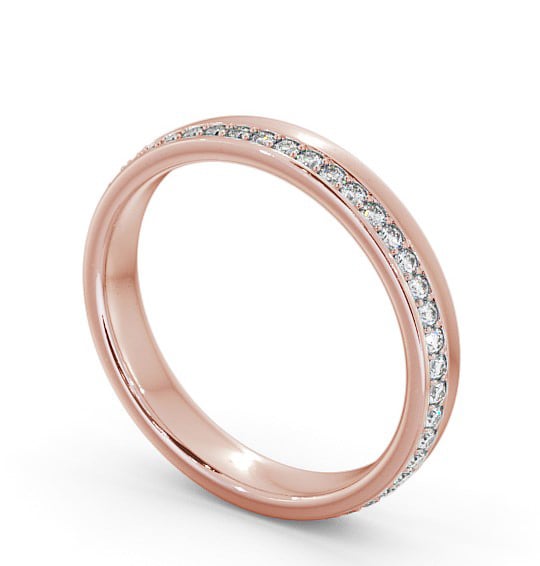 Full Eternity Round Diamond Pave Channel Wedding Ring 18K Rose Gold FE46_RG_THUMB1 