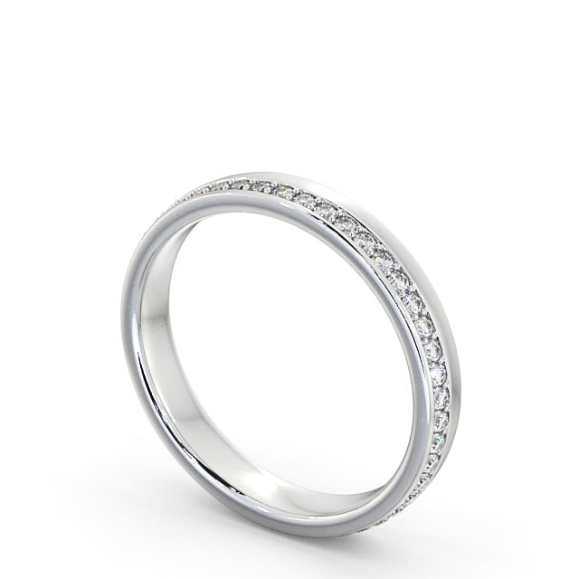 Full Eternity Round Diamond Wedding Ring 18K White Gold - Searby FE46_WG_SIDE