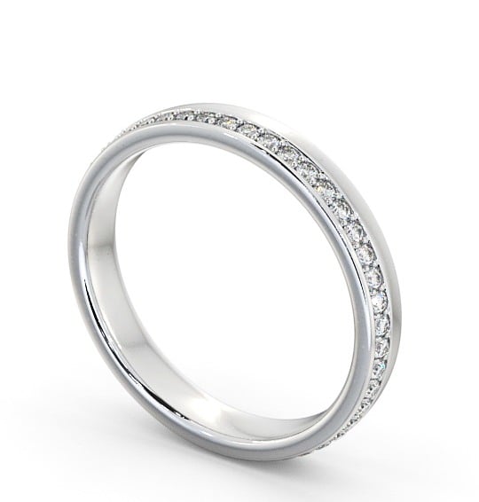 Full Eternity Round Diamond Pave Channel Wedding Ring 9K White Gold FE46_WG_THUMB1
