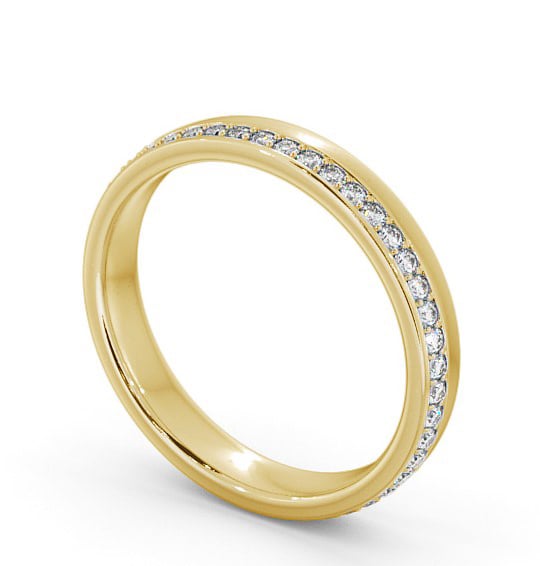 Full Eternity Round Diamond Pave Channel Wedding Ring 9K Yellow Gold FE46_YG_THUMB1 