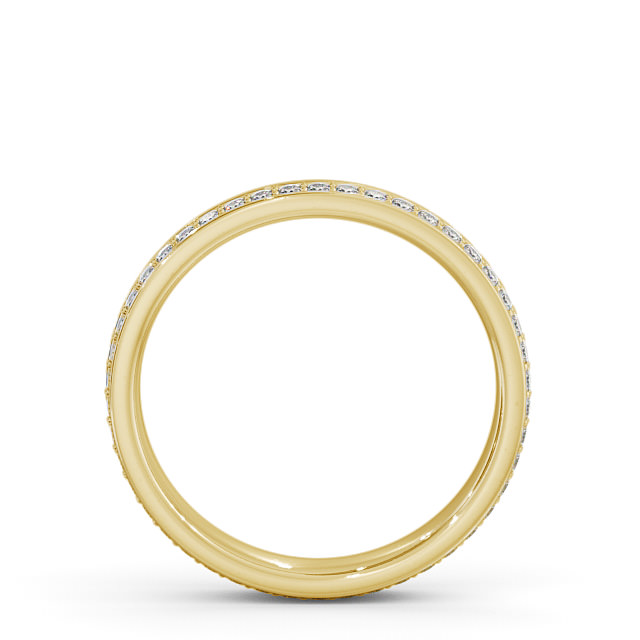 Full Eternity Round Diamond Wedding Ring 9K Yellow Gold - Searby FE46_YG_UP