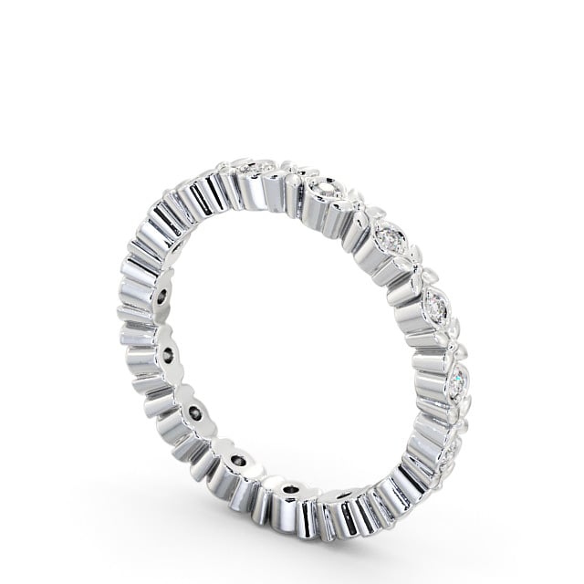 Full Eternity Round Diamond Wedding Ring 9K White Gold - Adrielle FE47_WG_SIDE