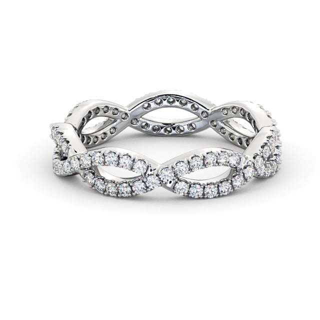 Full Eternity 0.50ct Round Diamond Ring Platinum - Berenice FE48_WG_FLAT
