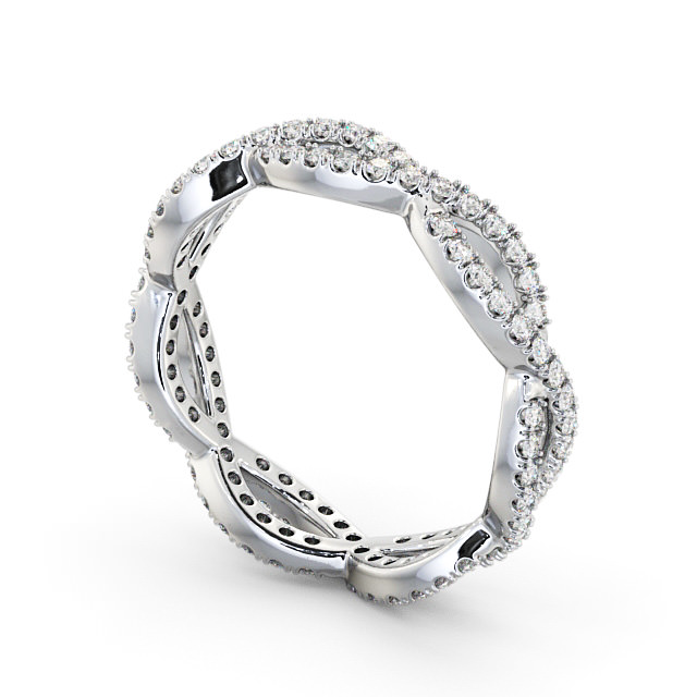 Full Eternity 0.50ct Round Diamond Ring Platinum - Berenice FE48_WG_SIDE