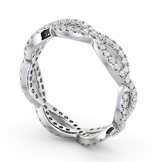 Full Eternity 0.50ct Round Diamond Infinity Design Ring 18K White Gold FE48_WG_THUMB1