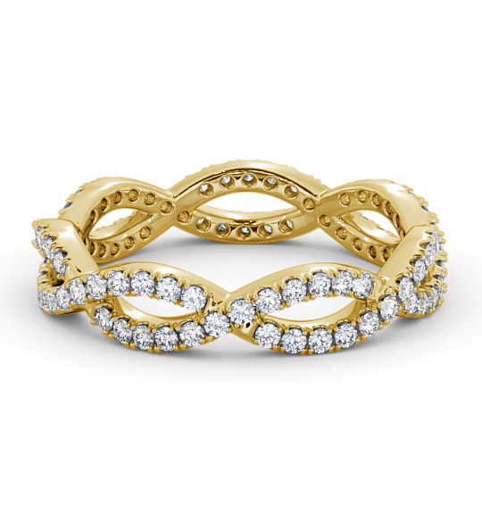  Full Eternity 0.50ct Round Diamond Ring 18K Yellow Gold - Berenice FE48_YG_THUMB2 