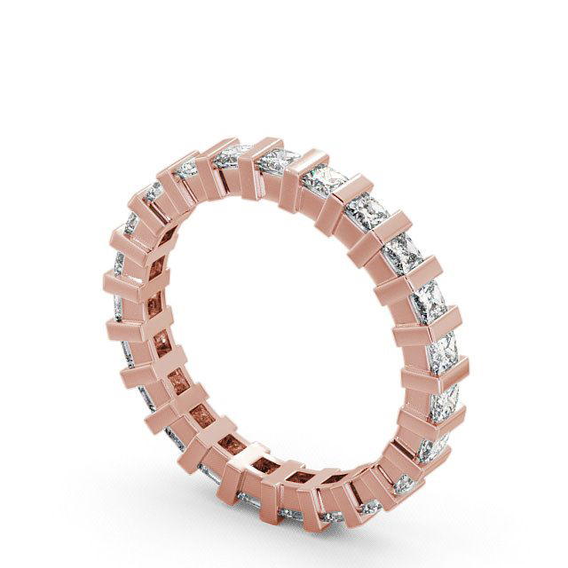 Full Eternity Princess Diamond Ring 9K Rose Gold - Lana FE4_RG_SIDE