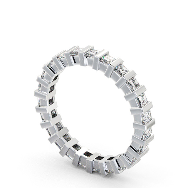 Full Eternity Princess Diamond Ring 9K White Gold - Lana FE4_WG_SIDE