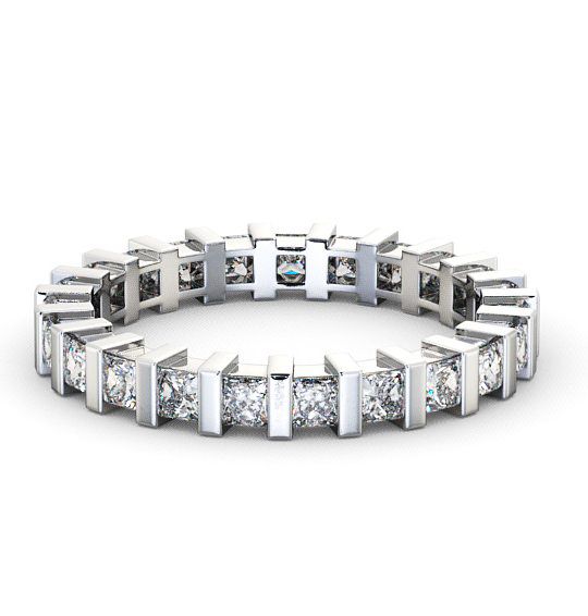  Full Eternity Princess Diamond Ring 18K White Gold - Lana FE4_WG_THUMB2 
