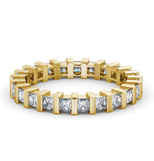  Full Eternity Princess Diamond Ring 9K Yellow Gold - Lana FE4_YG_THUMB2 