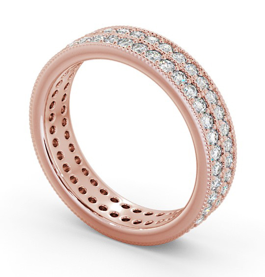 Full Eternity Round Diamond Double Channel Ring 9K Rose Gold FE50_RG_THUMB1 