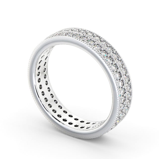Full Eternity Round Diamond Ring 9K White Gold - Fanella FE50_WG_SIDE