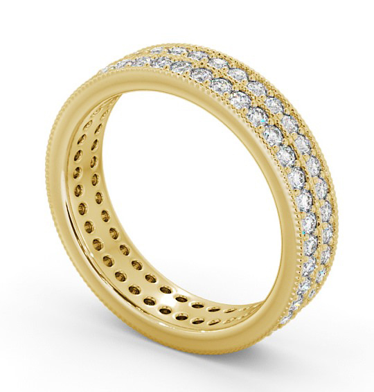  Full Eternity Round Diamond Ring 9K Yellow Gold - Fanella FE50_YG_THUMB1 