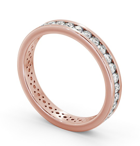 Full Eternity Round Diamond Channel Set Ring 18K Rose Gold FE51_RG_THUMB1