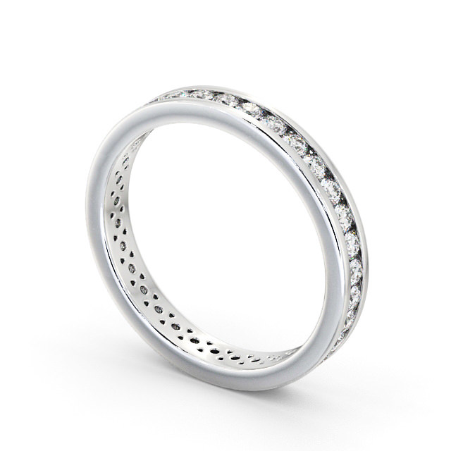 Full Eternity Round Diamond Ring 18K White Gold - Venus FE51_WG_SIDE