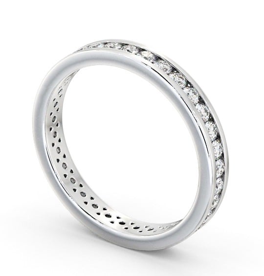 Full Eternity Round Diamond Channel Set Ring Platinum FE51_WG_THUMB1