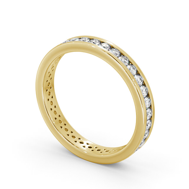 Full Eternity Round Diamond Ring 18K Yellow Gold - Venus FE51_YG_SIDE