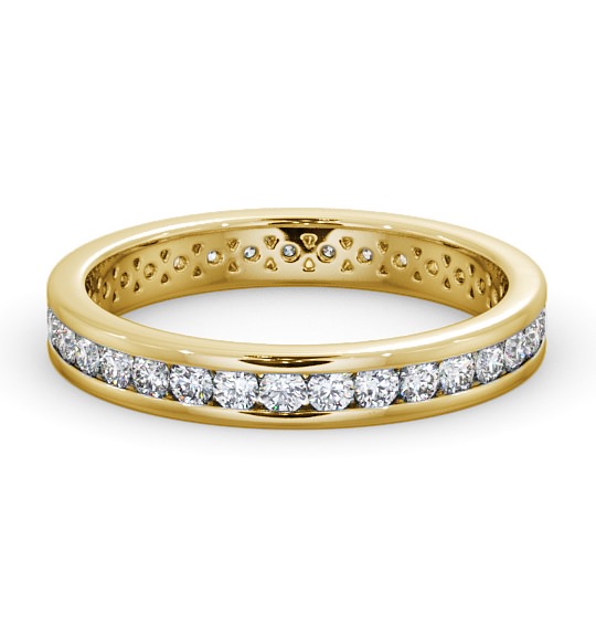  Full Eternity Round Diamond Ring 18K Yellow Gold - Venus FE51_YG_THUMB2 