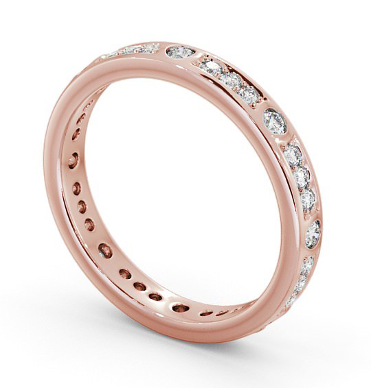 Full Eternity 0.48ct Round Diamond Channel and Flush Ring 9K Rose Gold FE52_RG_THUMB1