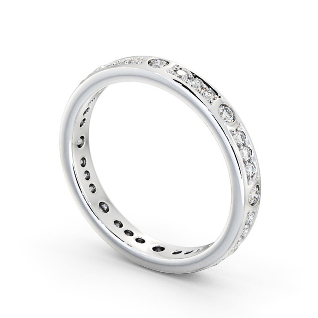 Full Eternity 0.48ct Round Diamond Ring Platinum - Vedelle FE52_WG_SIDE