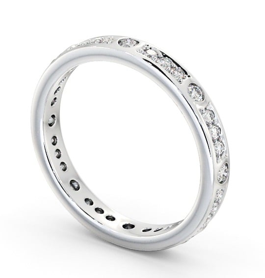 Full Eternity 0.48ct Round Diamond Ring 9K White Gold - Vedelle FE52_WG_THUMB1