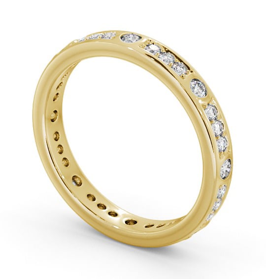 Full Eternity 0.48ct Round Diamond Channel and Flush Ring 9K Yellow Gold FE52_YG_THUMB1