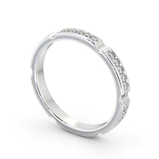 Full Eternity Round Diamond Ring Platinum - Prentin FE53_WG_SIDE