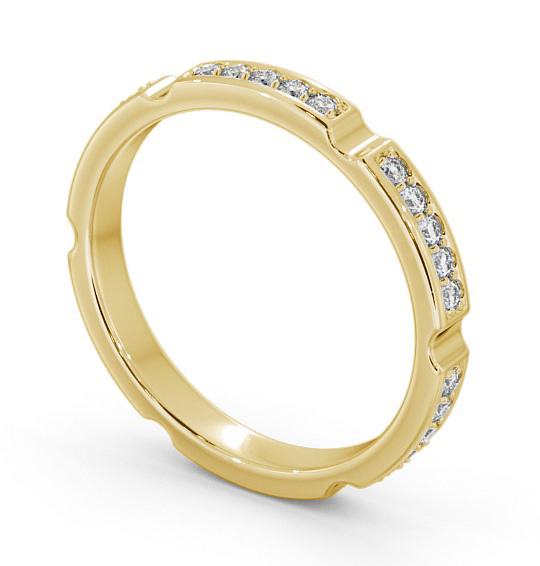 Full Eternity Round Diamond Pave Channel Ring 9K Yellow Gold FE53_YG_THUMB1