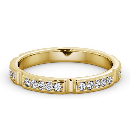  Full Eternity Round Diamond Ring 18K Yellow Gold - Prentin FE53_YG_THUMB2 