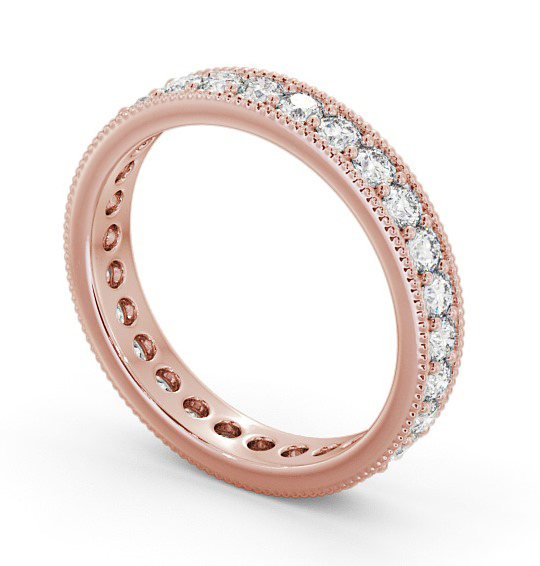 Full Eternity Round Diamond Vintage Style Ring 18K Rose Gold FE54_RG_THUMB1