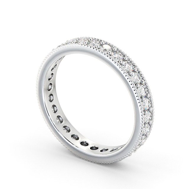 Full Eternity Round Diamond Ring 9K White Gold - Earlson FE54_WG_SIDE