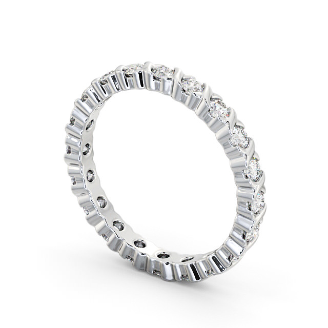 Full Eternity Round Diamond Ring 9K White Gold - Amedis FE55_WG_SIDE