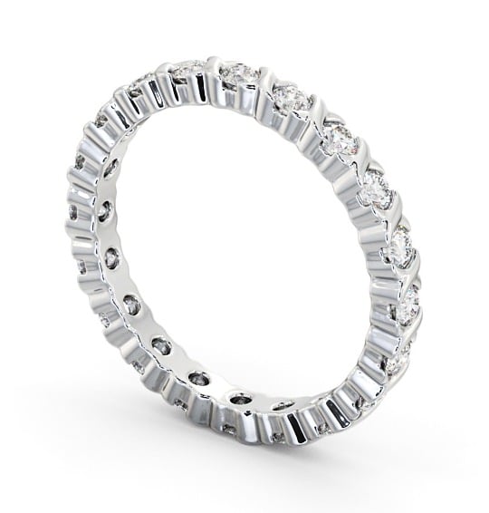 Full Eternity Round Diamond Patterned Ring 9K White Gold FE55_WG_THUMB1 